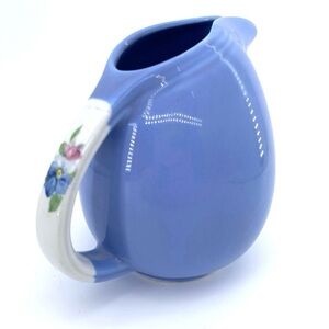 Vintage Hall’s Rose Parade Creamer 5” Blue USA #1259